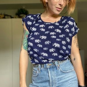 Pink Rose Elephant Blouse